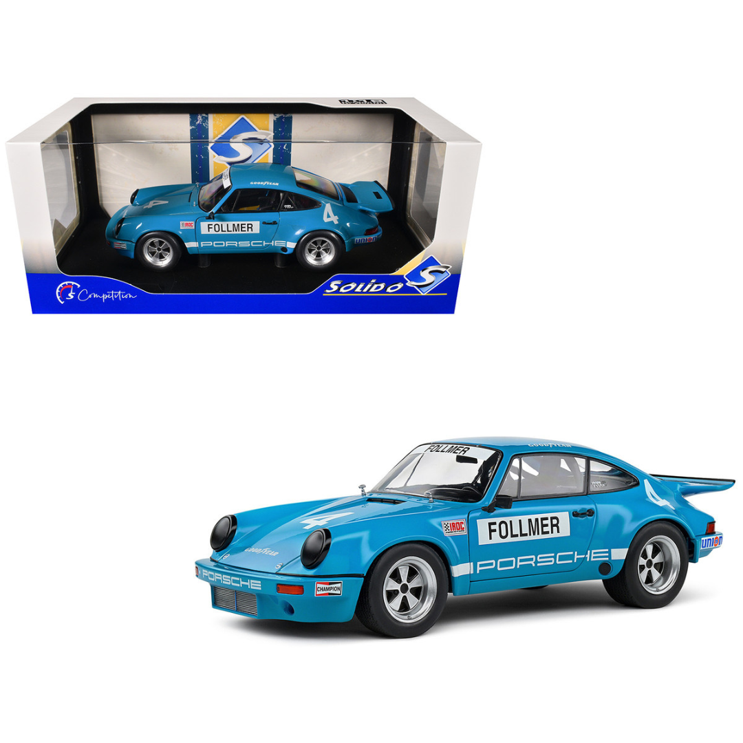 Porsche 911 RS 3.0 #4 George Follmer "IROC Riverside" (1974) "Competition" Series 1/18 Diecast Model Car