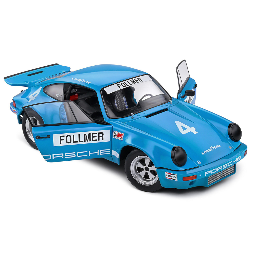 Porsche 911 RS 3.0 #4 George Follmer "IROC Riverside" (1974) "Competition" Series 1/18 Diecast Model Car