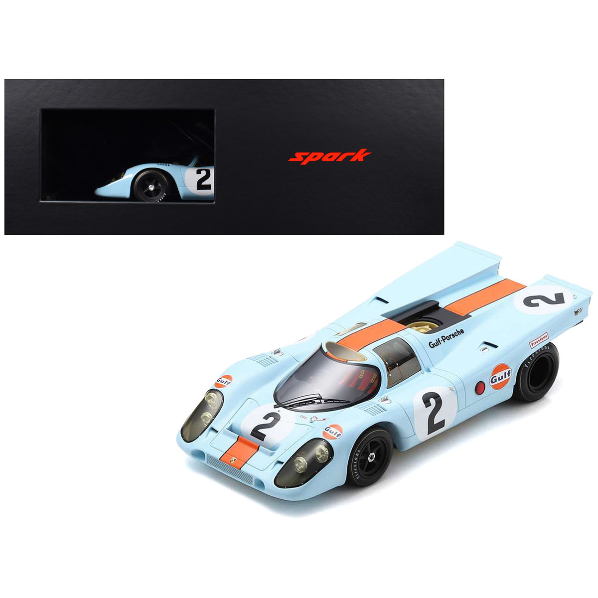 Porsche 917K #2 Pedro Rodriguez - Leo Kinnunen - Brian Redman "John Wyer Automotive Engineering" Winner "24 Hours of Daytona" (1970) with Acrylic Display Case 1/18 Model Car