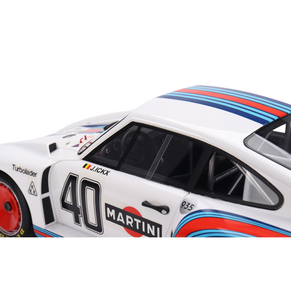 Porsche 935/77 2.0 "935 Baby" #40 Jacky Ickx "Martini Racing" Division II Winner "DRM Hockenheim" (1977) 1/18 Model Car by Top Speed
