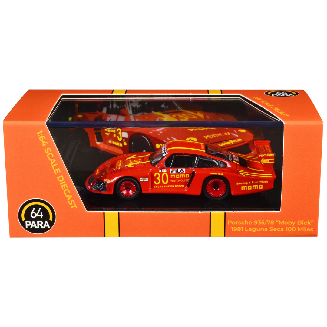 Porsche 935/78 "Moby Dick" #30 Gianpiero Moretti "Momo - Penthouse" "Laguna Seca 100 Miles" (1981) 1/64 Diecast Model Car