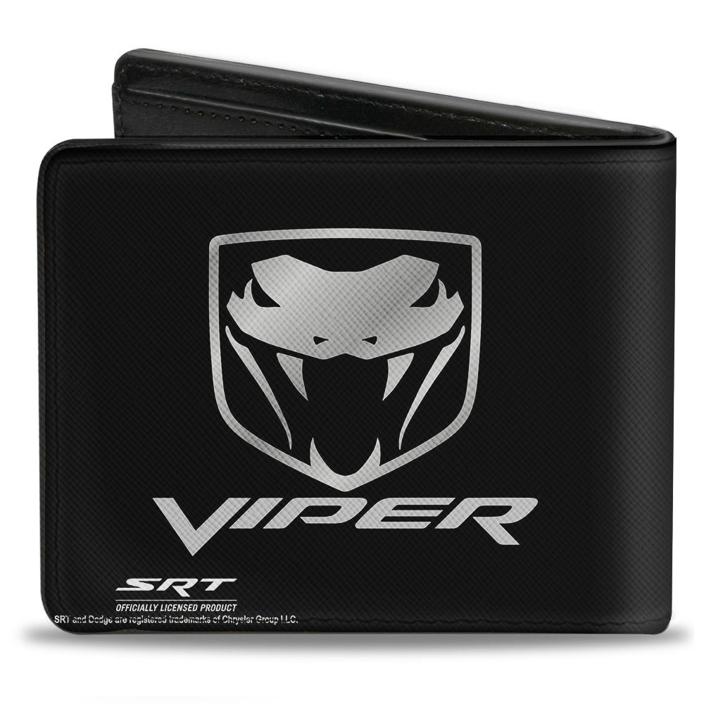 Dodge Viper Black & Silver Logo Bi-Fold Wallet