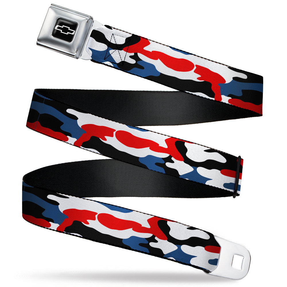 Chevy Bowtie Americana Camo Red White & Blue Seatbelt Belt