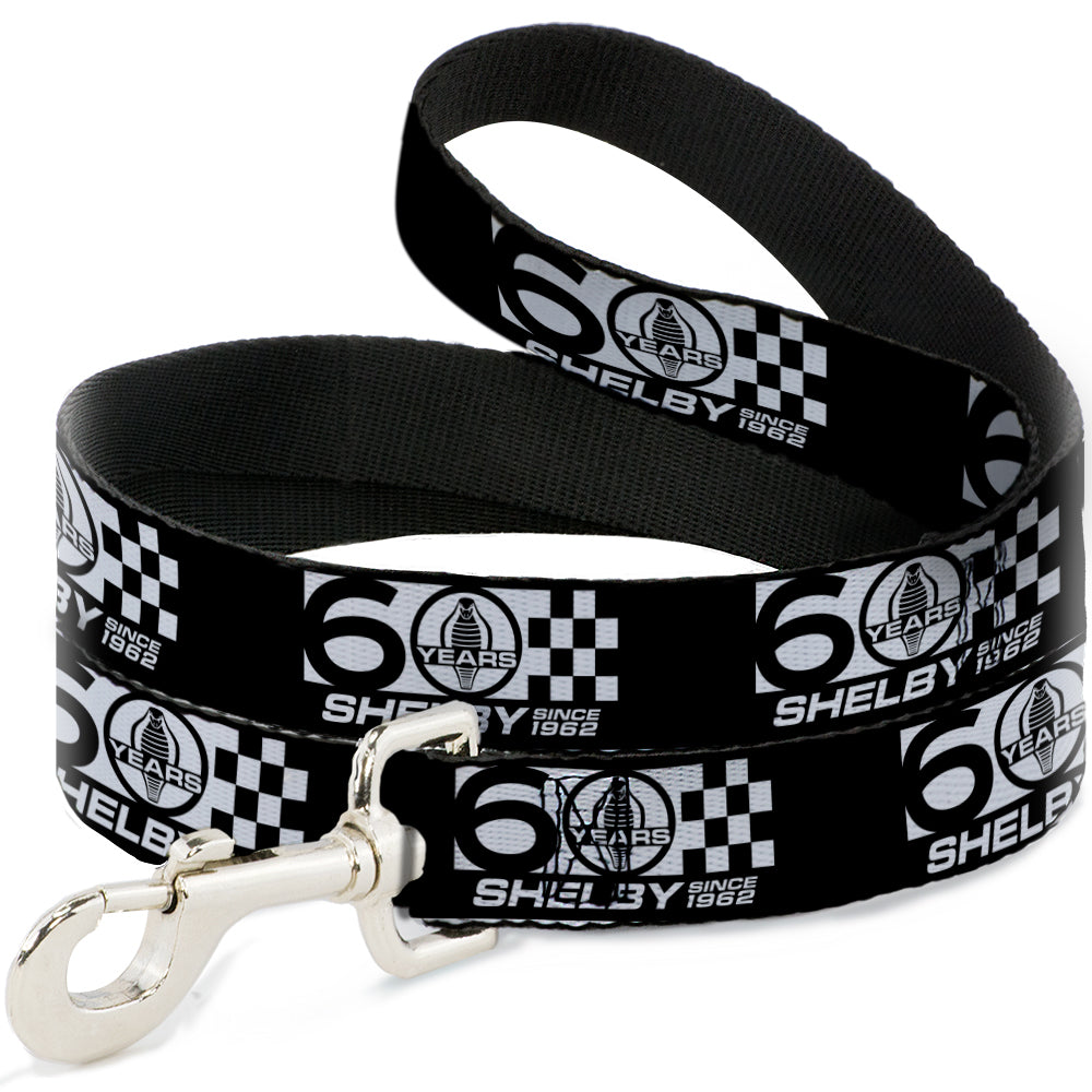 Shelby 60 Years Checkered Black & White Dog Leash