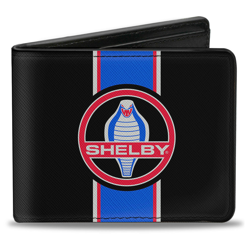 Shelby Cobra Blue Stripe Black Bi-Fold Wallet