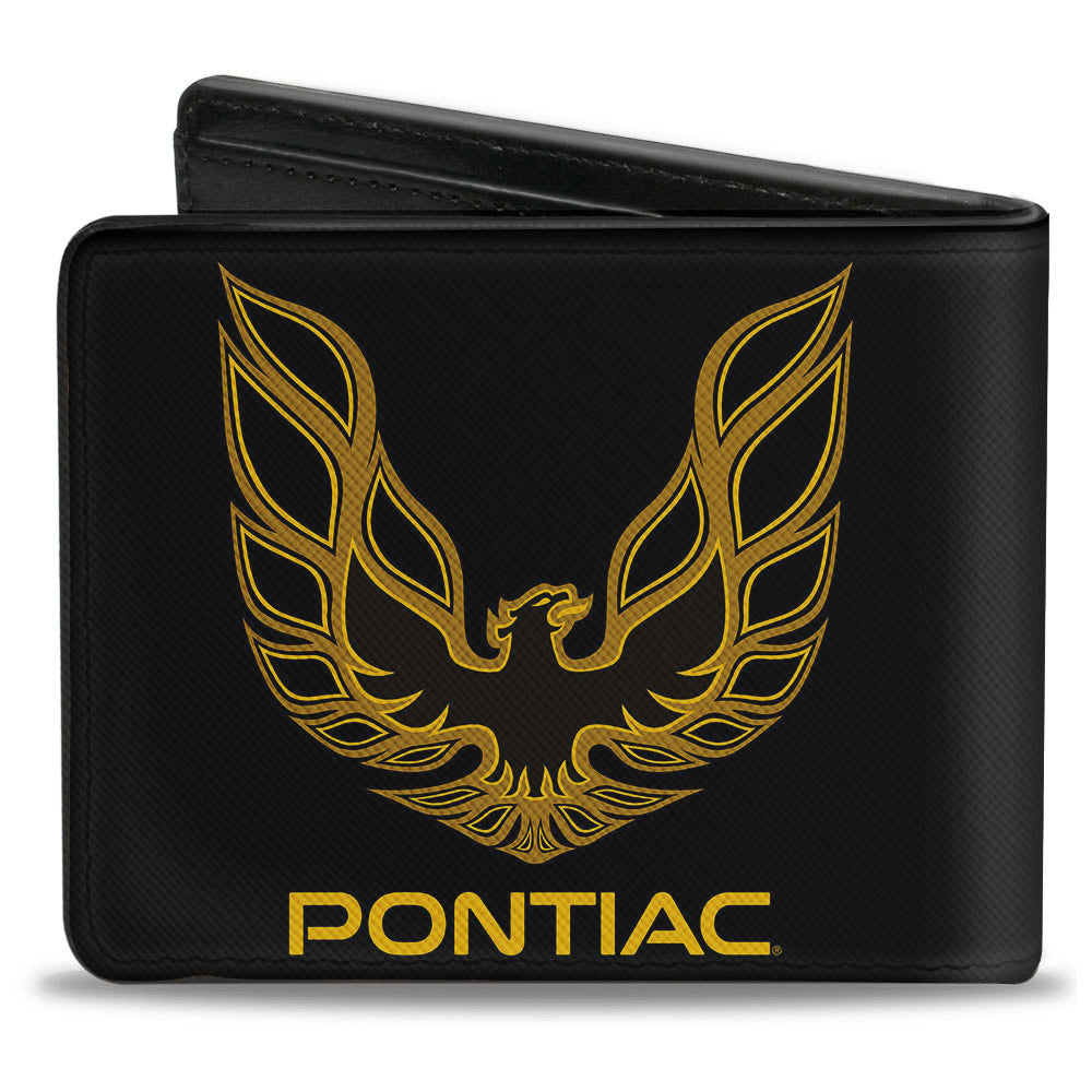 Pontiac Firebird Logo Black & Gold Bi-Fold Wallet
