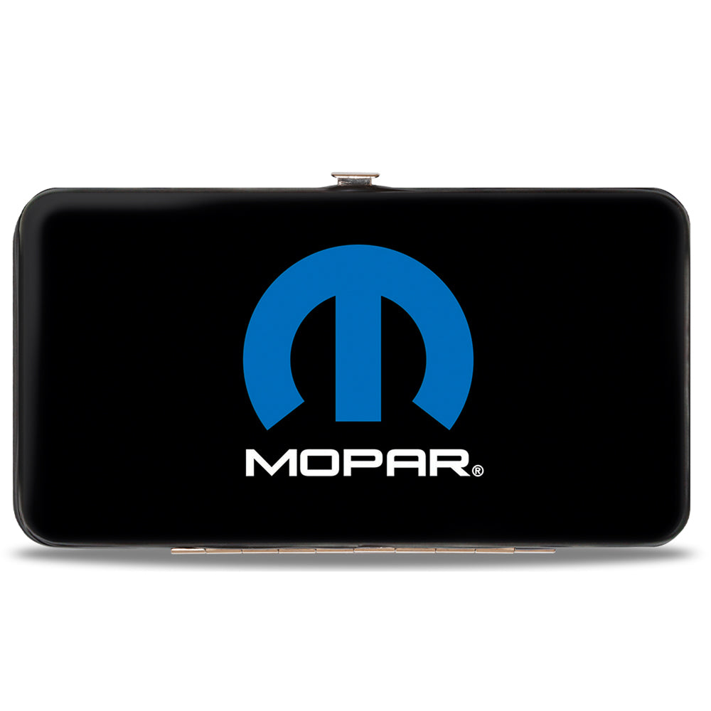 Mopar Logo Black & Blue White Hinged Wallet