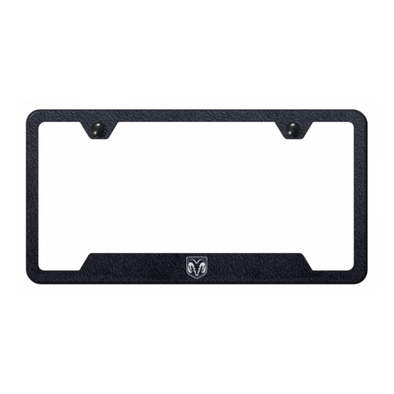 ram-head-cut-out-frame-laser-etched-rugged-black-41488-classic-auto-store-online