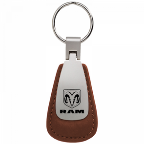 Ram Leather Teardrop Key Fob - Brown