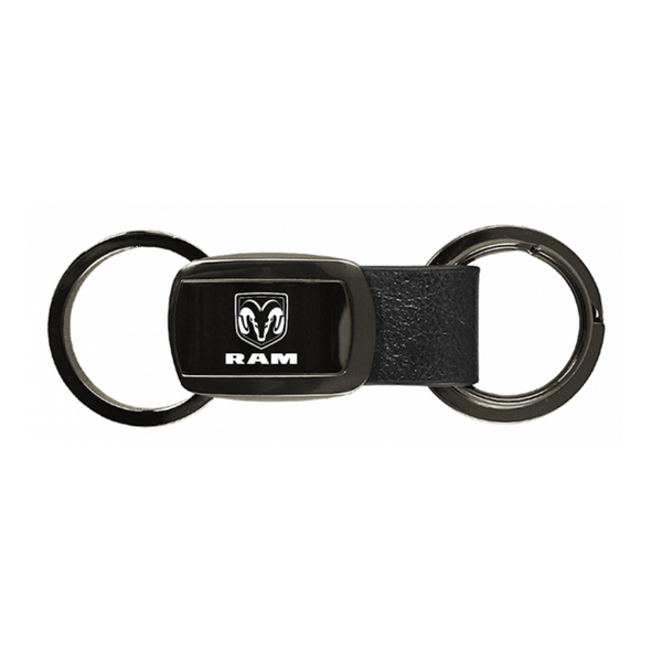 ram-leather-tri-ring-key-fob-in-gun-metal-37691-classic-auto-store-online