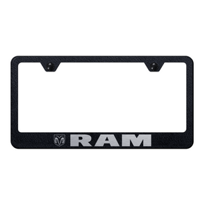 ram-stainless-steel-frame-laser-etched-rugged-black-40828-classic-auto-store-online