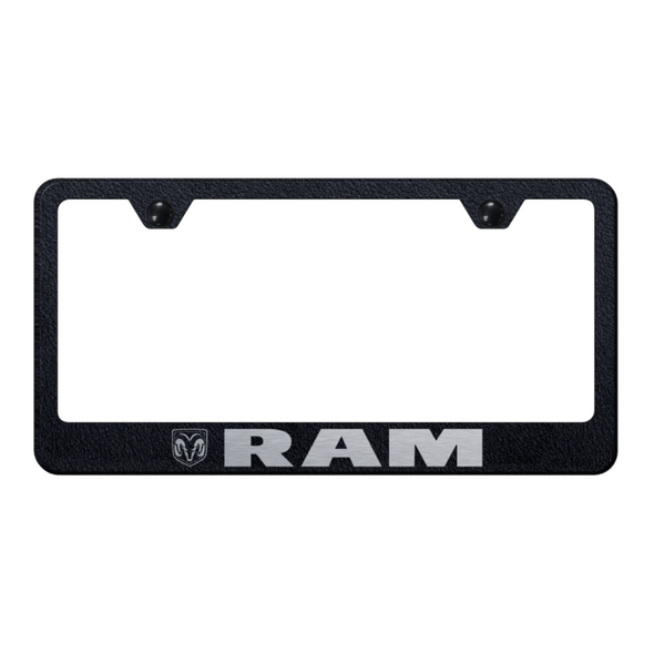 ram-stainless-steel-frame-laser-etched-rugged-black-40828-classic-auto-store-online