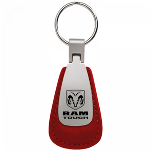 Ram Tough Leather Teardrop Key Fob - Red