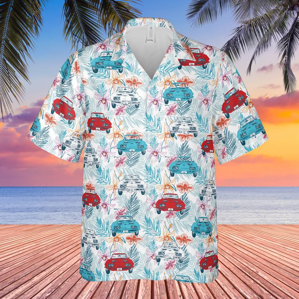 C2 Corvette Men's Multicolor Hawaiian Shirt