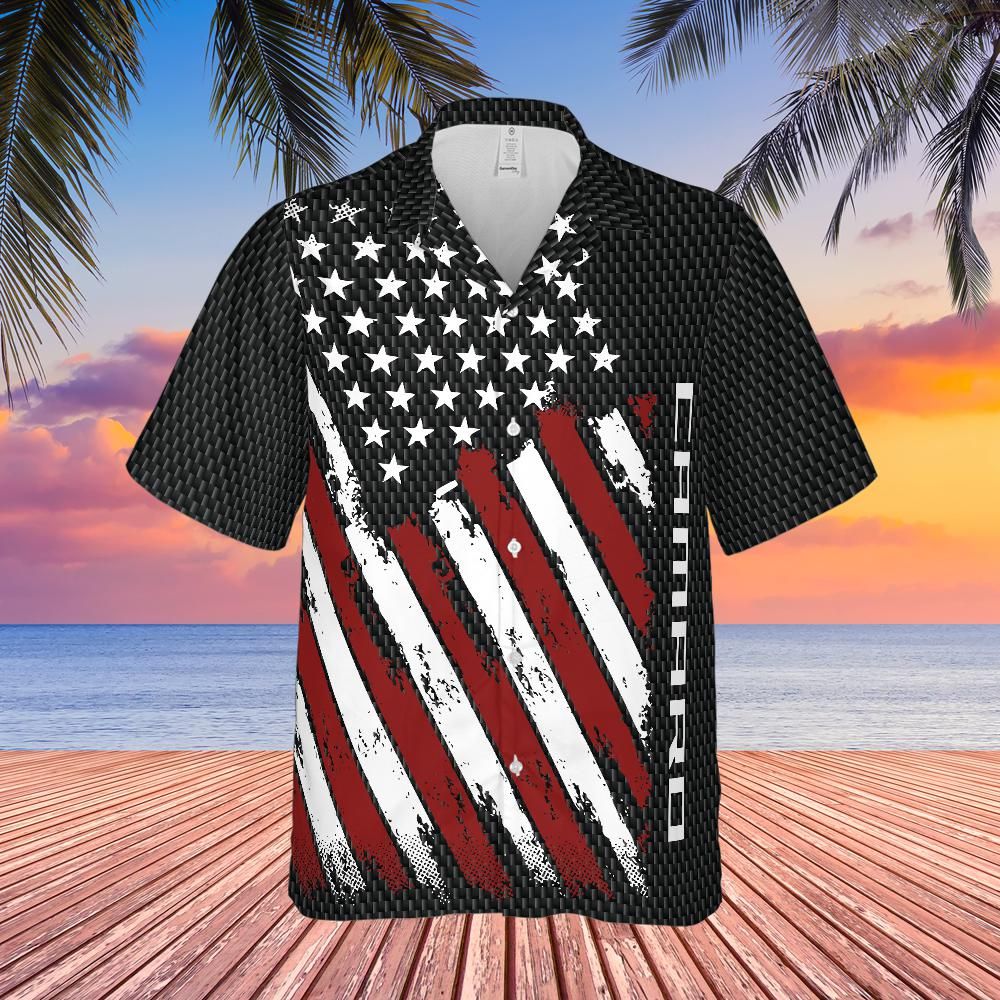 Chevrolet Camaro American Flag Hawaiian Shirt for Men