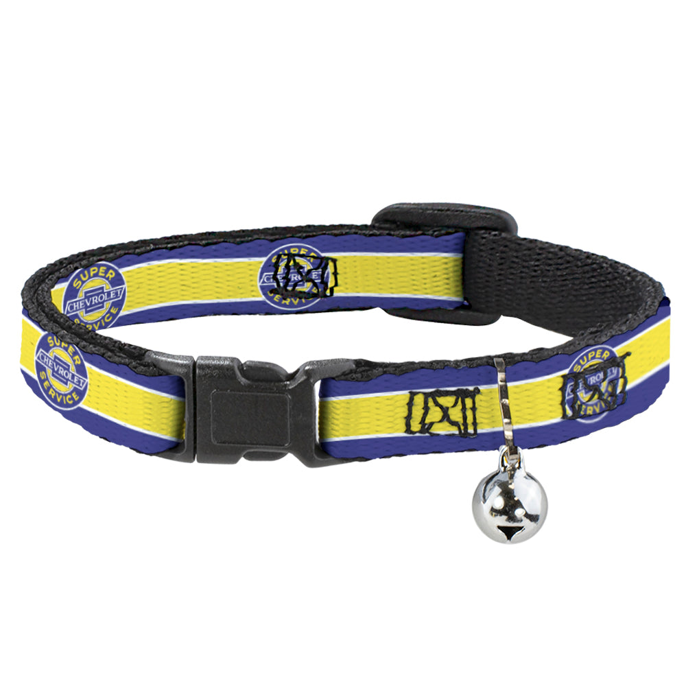 Chevrolet Super Service Logo Yellow & Blue Breakaway Cat Collar
