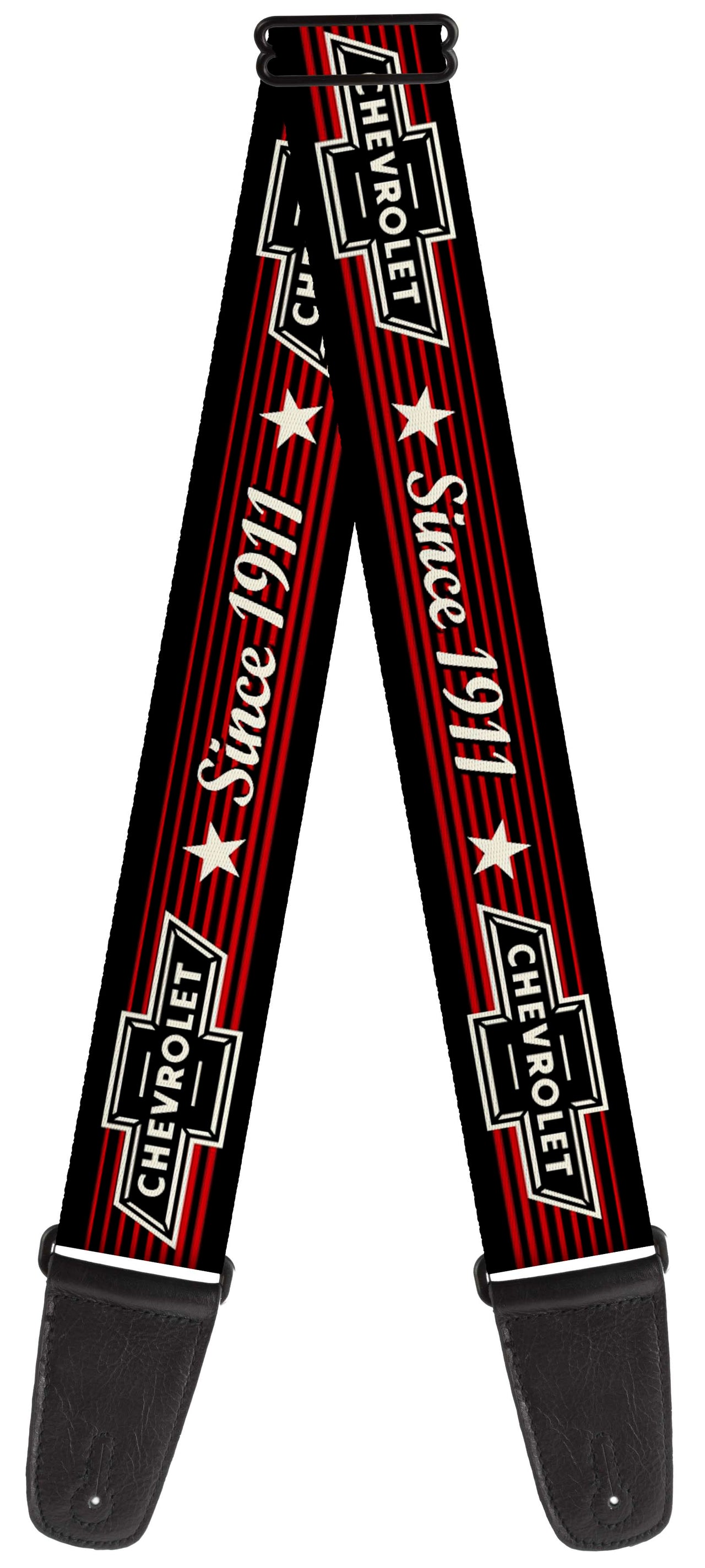 Vintage Chevrolet Bowtie Since 1911 Stars & Stripes Guitar Strap