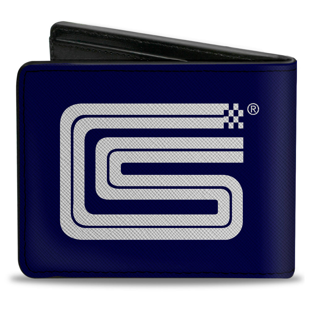 Carroll Shelby CS Racing Logo Navy & White Bi-Fold Wallet