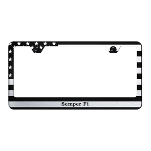 semper-fi-flag-stainless-steel-frame-laser-etched-black-45154-classic-auto-store-online