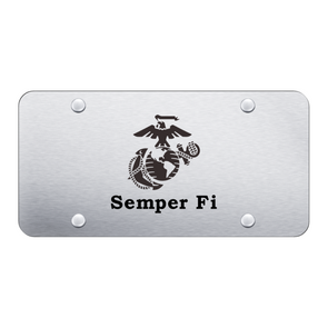 Semper Fi License Plate - Laser Etched Brushed