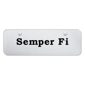 Semper Fi Mini Plate - Laser Etched Brushed