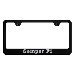 Semper Fi Stainless Steel Frame - Laser Etched Black