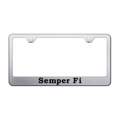 Semper Fi Stainless Steel Frame - Laser Etched Brushed
