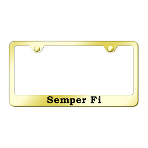 Semper Fi Stainless Steel Frame - Laser Etched Gold