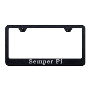 semper-fi-stainless-steel-frame-laser-etched-rugged-black-40736-classic-auto-store-online