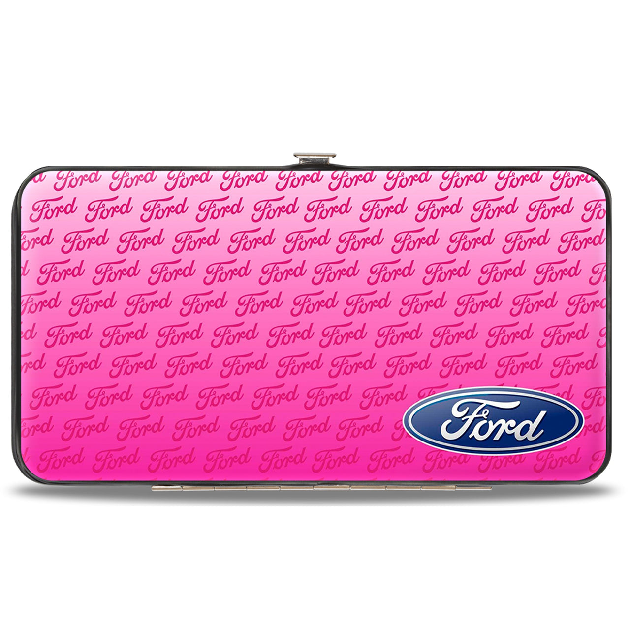 Ford Oval w/ Ford Script Text Pink Hinged Wallet