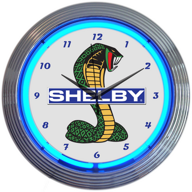 SHELBY COBRA FORD OLP MUSTANG NEON CLOCK