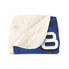 Shelby Snake Checkered Lightweight Personalized Blanket-Black/Blue/White