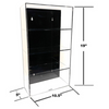 Showcase 4 Car Display Case Wall Mount with Black Back Panel "Mijo Exclusives" for 1/24-1/25 Scale Models