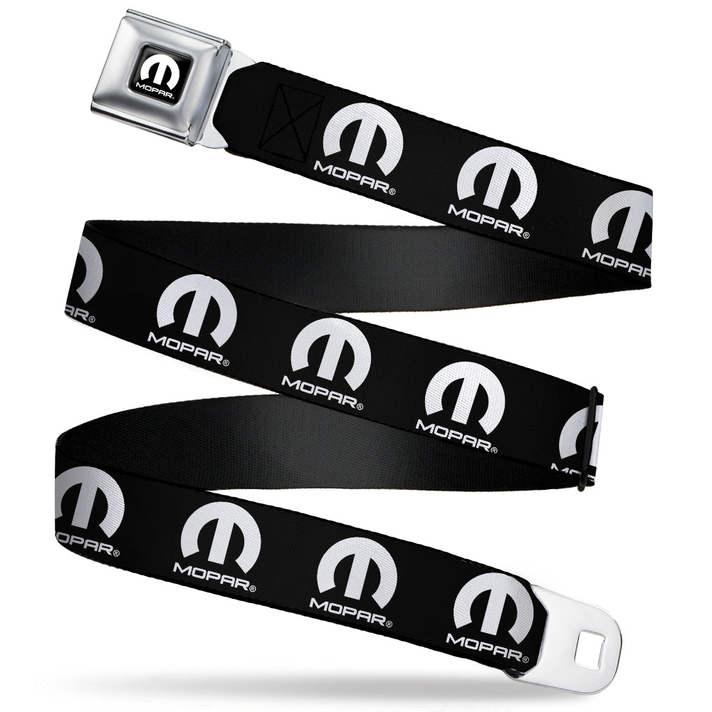 Mopar Black & White Logo Seatbelt Belt