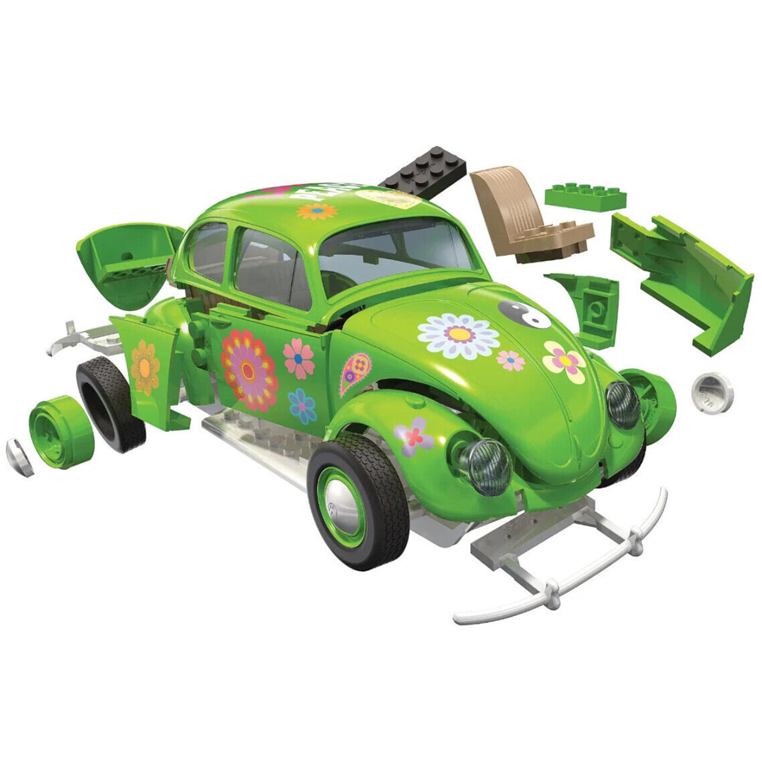 skill-1-model-kit-old-volkswagen-beetle-flower-power-snap-together-model-by-airfix-quickbuild-j6031-classic-auto-store-online