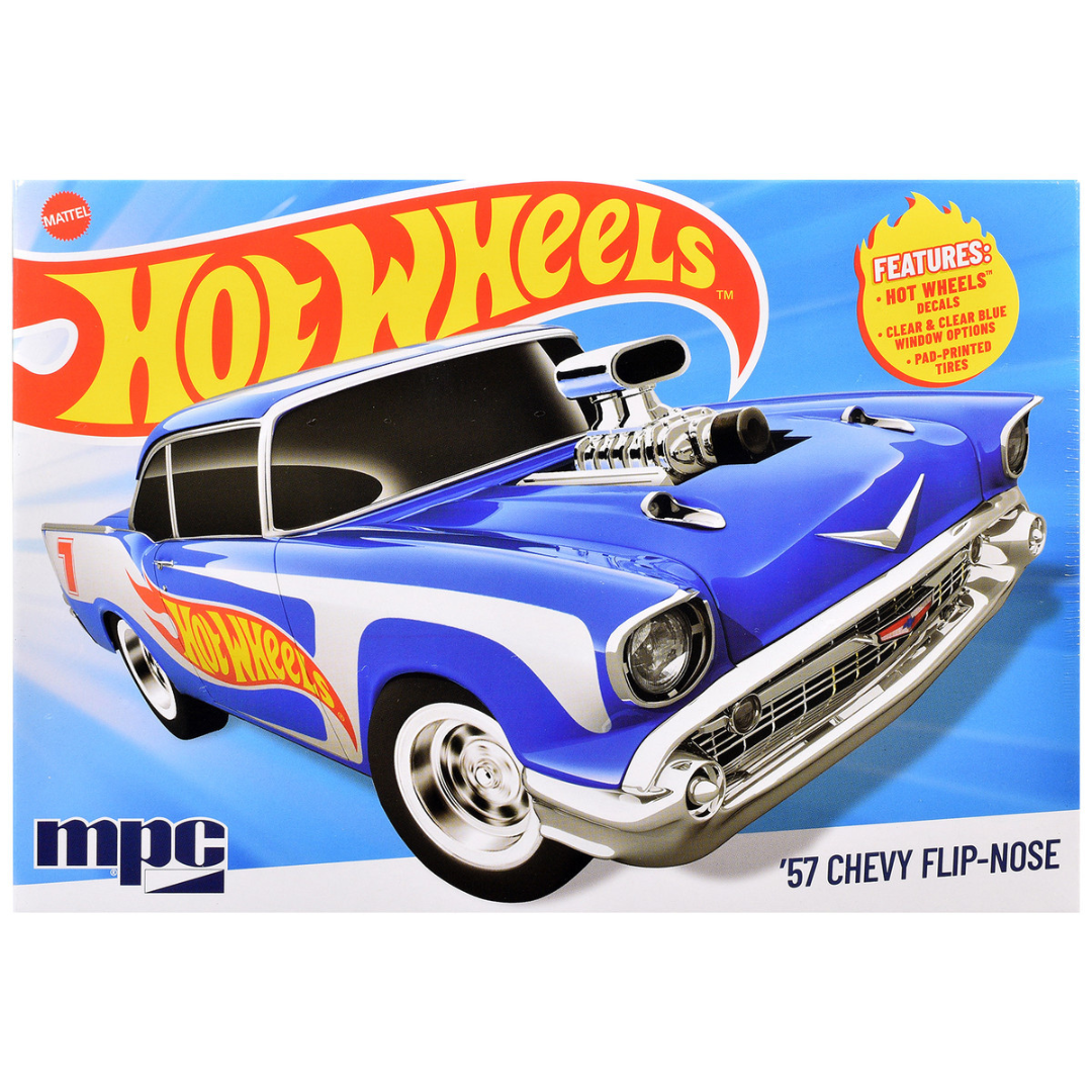 Skill 2 Model Kit 1957 Chevrolet Sedan Flip-Nose "Hot Wheels" 1/25 Scale Model