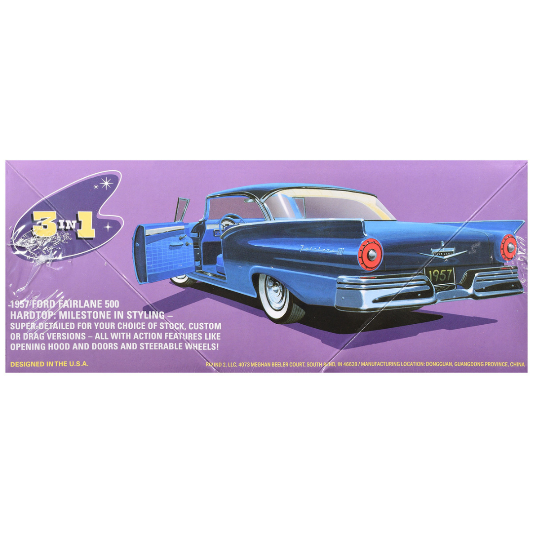 Skill 2 Model Kit 1957 Ford Fairlane Hardtop 3-in-1 Kit 1/25 Scale Model