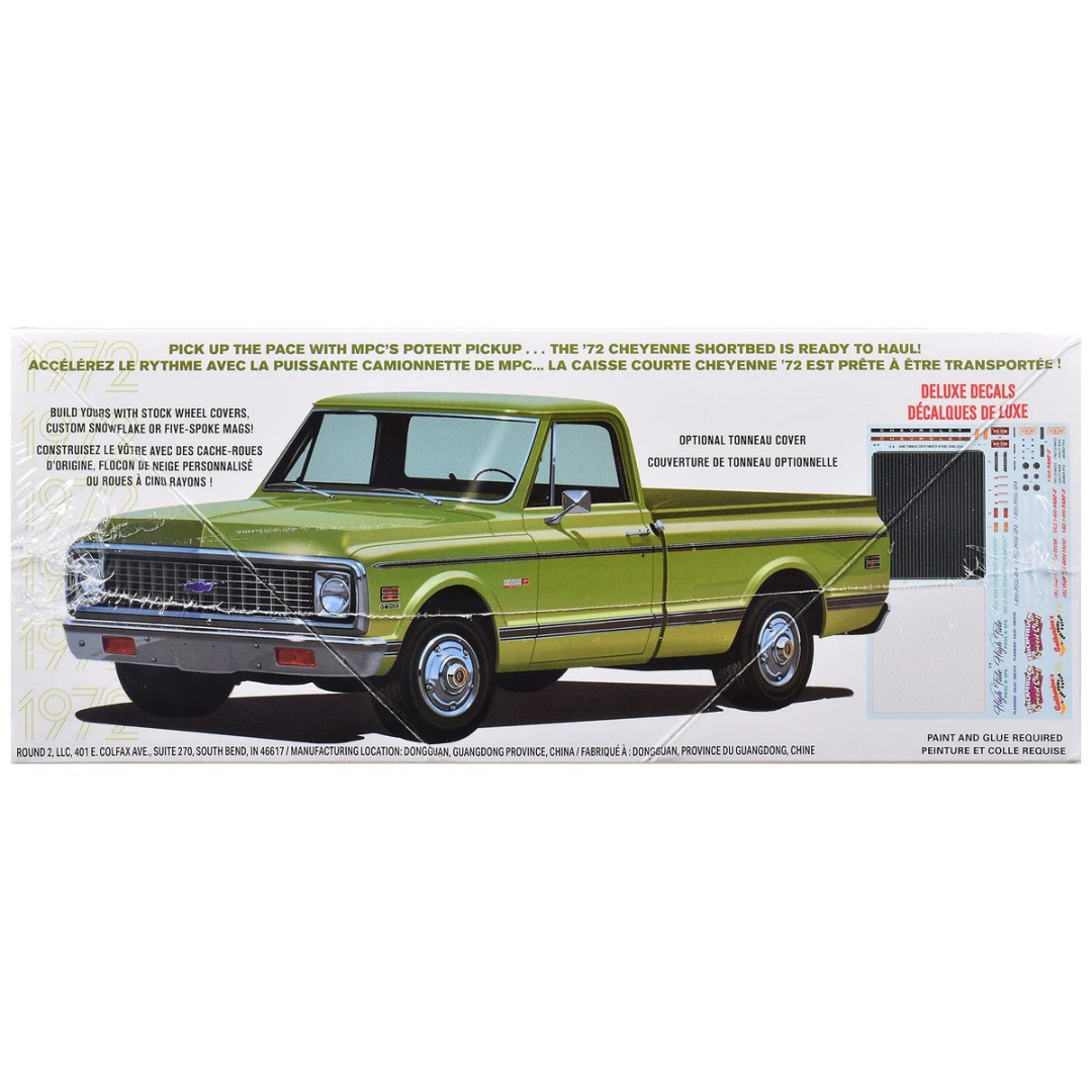 Skill 2 Model Kit 1972 Chevrolet C10 Shortbed Pickup Truck 1/25 Scale Model