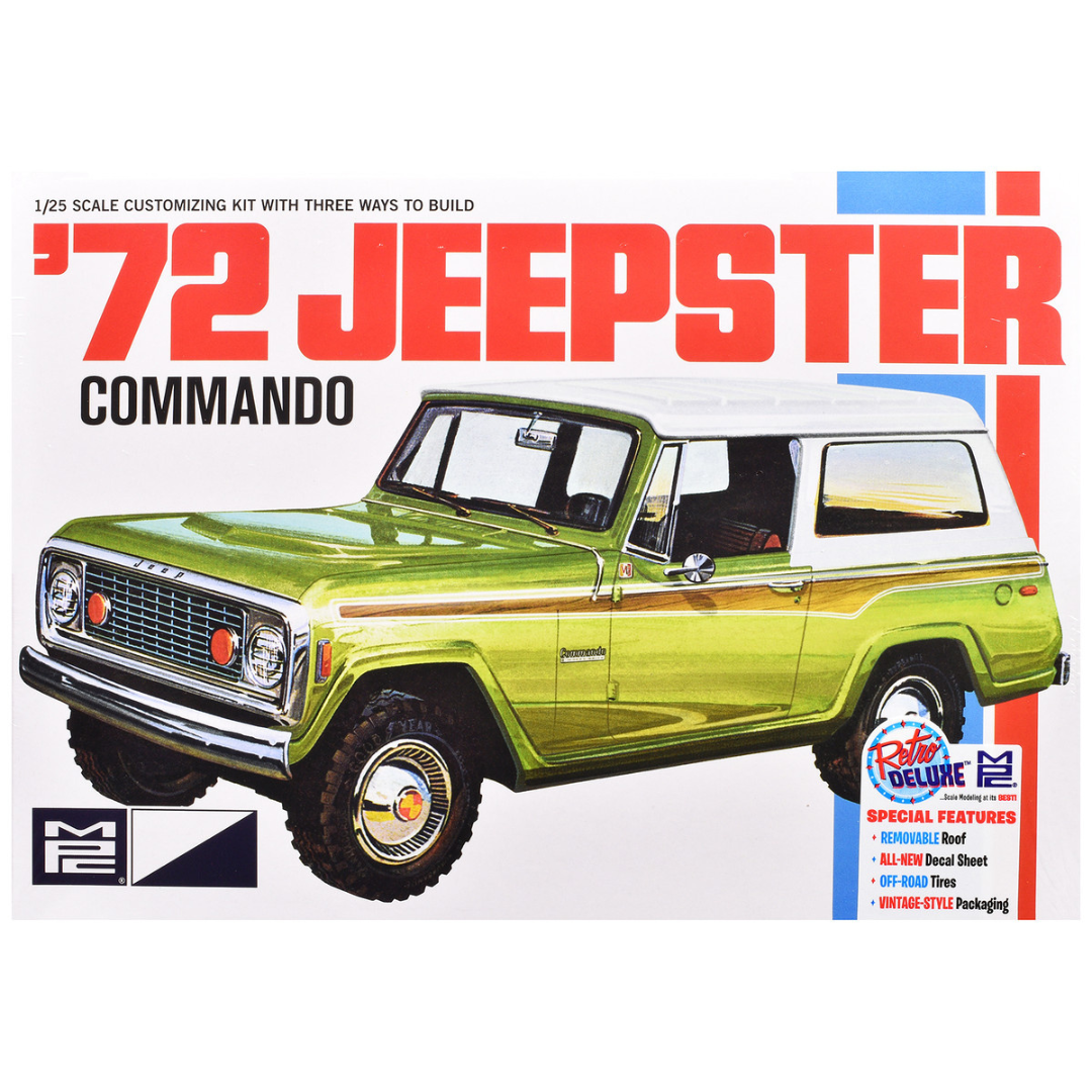 Skill 2 Model Kit 1972 Jeep Jeepster Commando 1/25 Scale Model