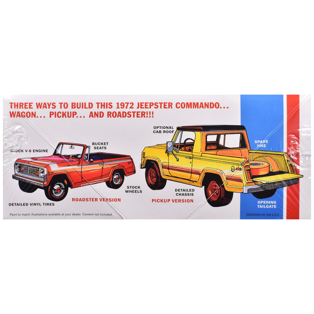 Skill 2 Model Kit 1972 Jeep Jeepster Commando 1/25 Scale Model