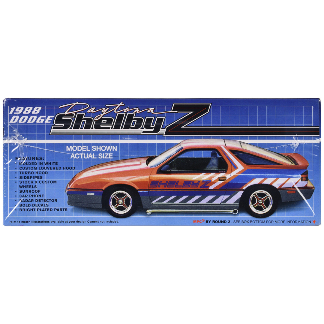 Skill 2 Model Kit 1988 Dodge Shelby Daytona Z 2-in-1 Kit 1/25 Scale Model