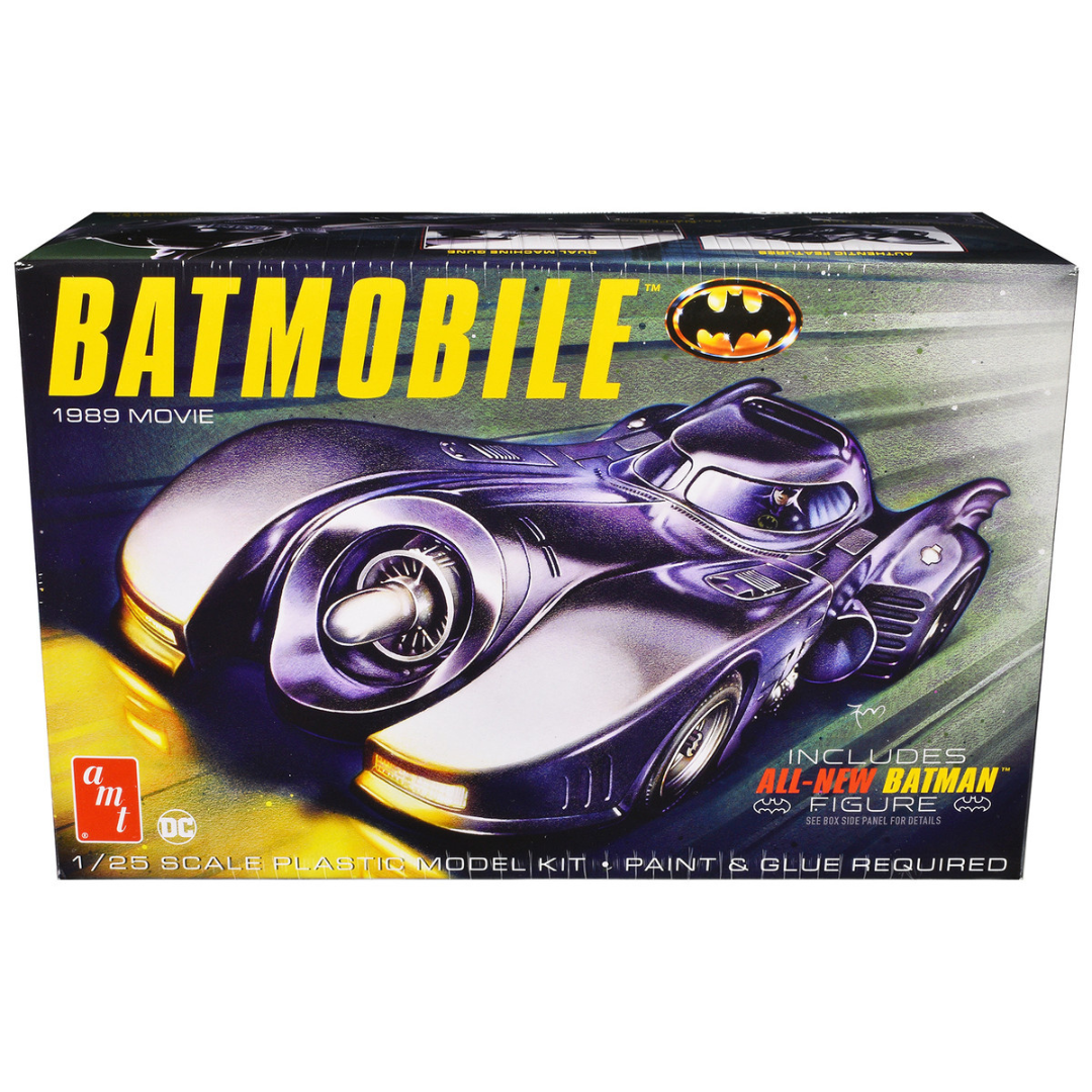 Skill 2 Model Kit Batmobile with Seated Batman Figure "Batman" (1989) Movie 1/25 Scale Model