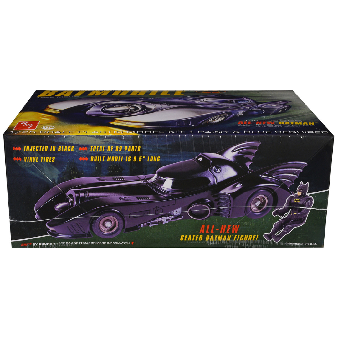 Skill 2 Model Kit Batmobile with Seated Batman Figure "Batman" (1989) Movie 1/25 Scale Model
