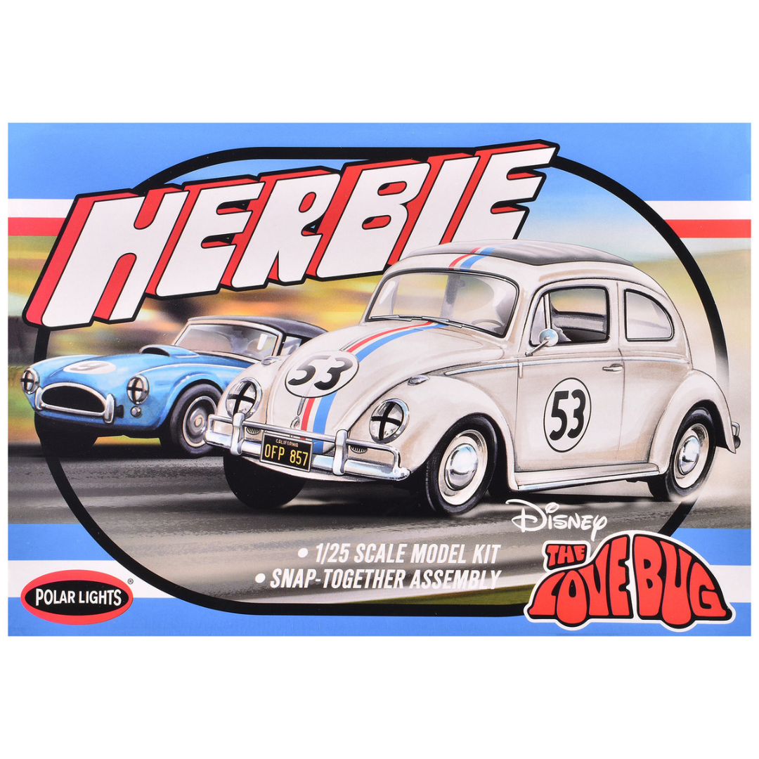 Skill 2 Model Kit Volkswagen Beetle Herbie "The Love Bug" (1969) Movie 1/25 Scale Model