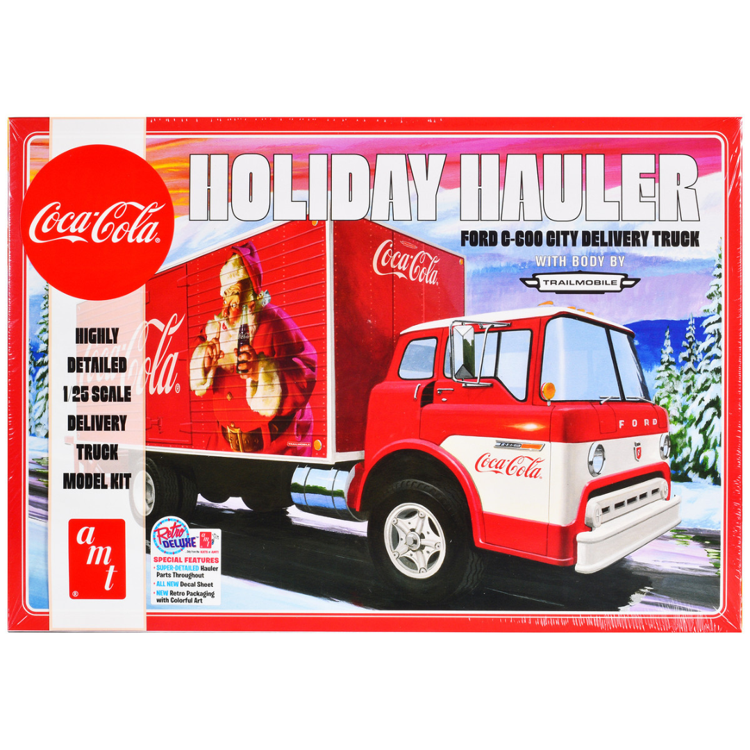 Skill 3 Model Kit Ford C-600 City Delivery Truck "Holiday Hauler - Coca-Cola" 1/25 Scale Model