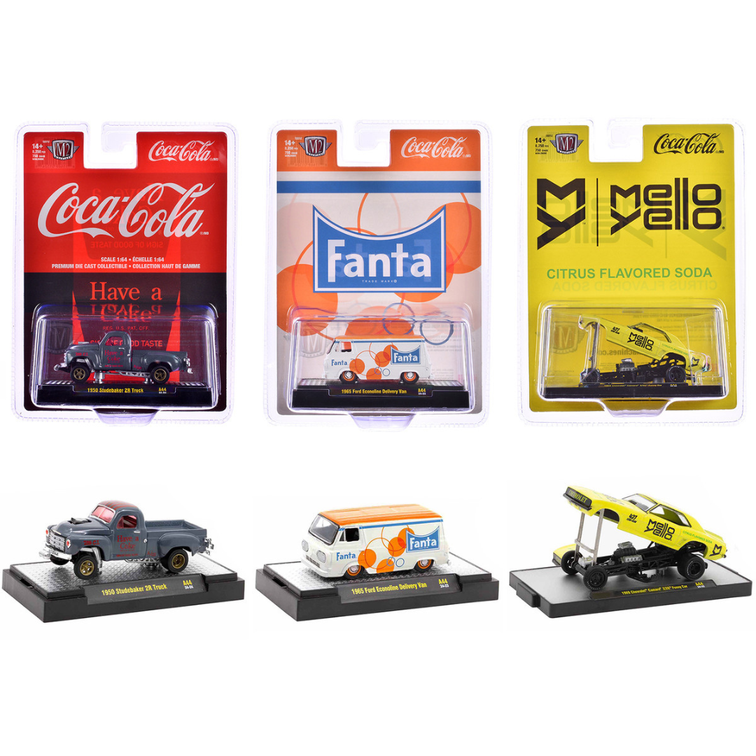 "Sodas" Set of 3 pieces Release 44 Limited Edition 1/64 Diecast Model Cars