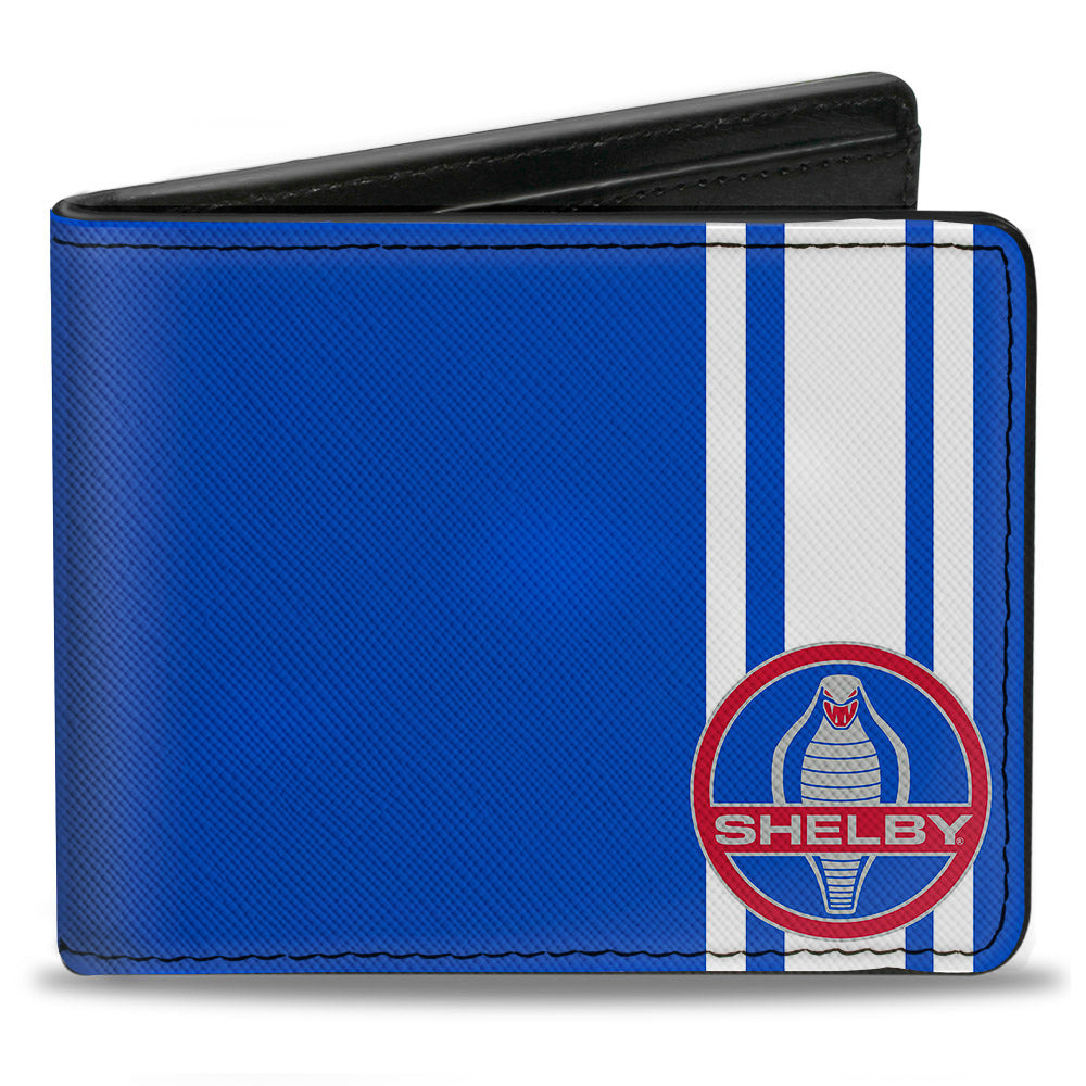 Shelby Cobra White Stripes With Signature Blue Bi-Fold Wallet