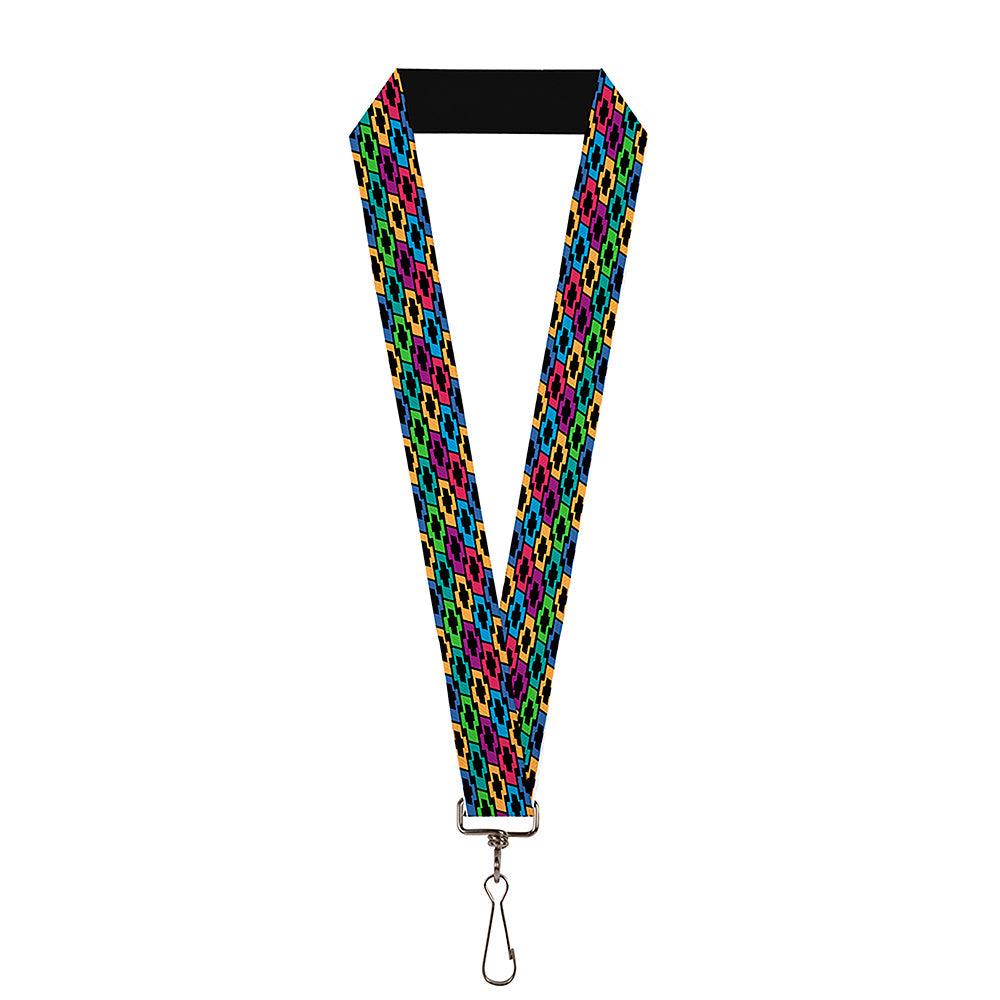 Chevy Bowties 5-Row Multi Color Lanyard - 1.0"