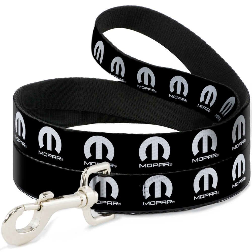 Mopar Logo Black & White Dog Leash