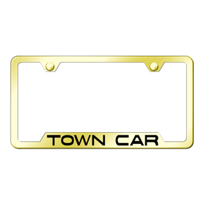 Town Car Cut-Out Frame - Laser Etched Gold